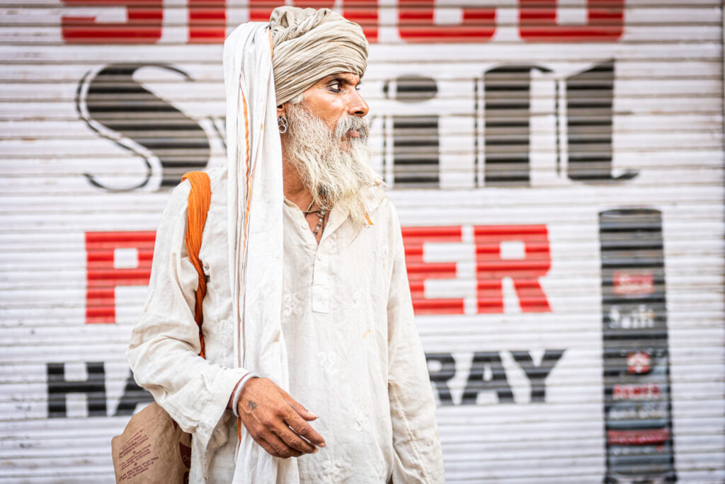 Jill dans les rues de New Delhi